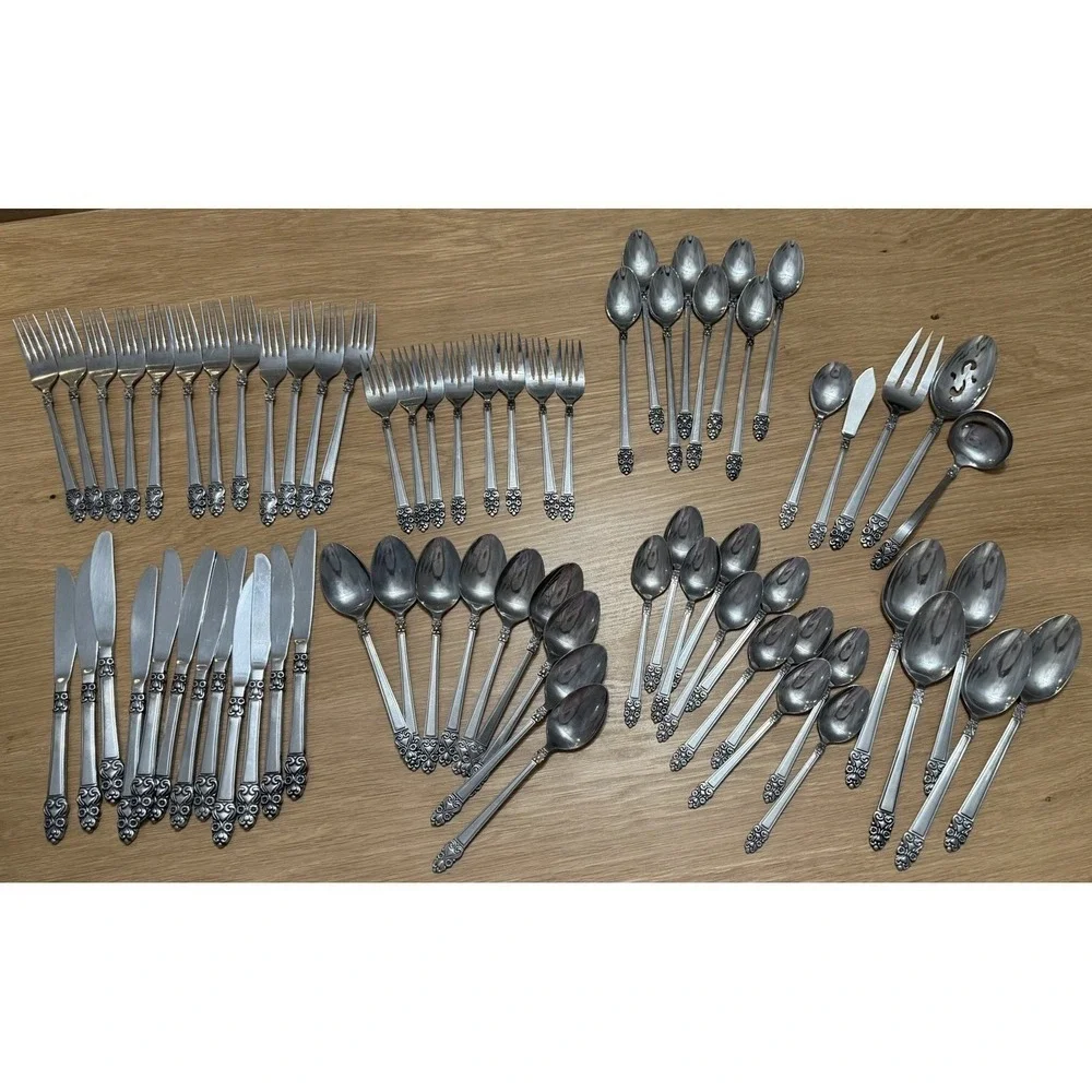 Vintage UNF476 Unknown Stainless Flatware Japan 70 Pc Set